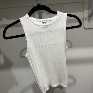 Princess Polly White Knit Tank Size XS